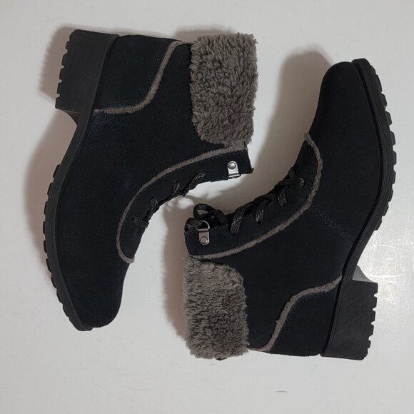 NEW UGG Bodie Fur Lace Up Boots Womens 10 Cozy Waterproof Outdoors Suede - Picture 3 of 9